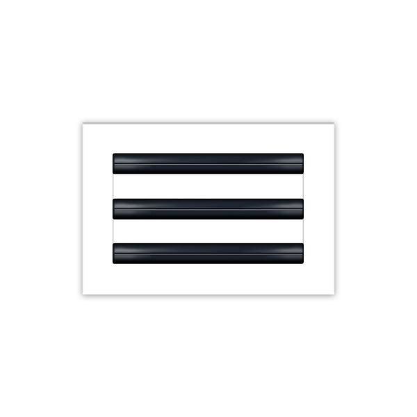 Front of 10x6 Modern Air Vent Cover White - 10x6 Standard Linear Slot Diffuser White - Texas Buildmart