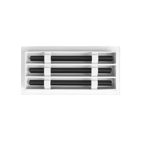 Back of 14x6 Modern Air Vent Cover White - 14x6 Standard Linear Slot Diffuser White - Texas Buildmart