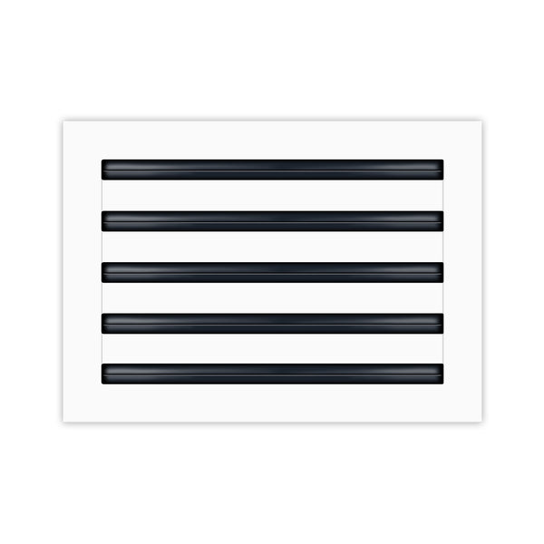 Front of 16x10 Modern Air Vent Cover White - 16x10 Standard Linear Slot Diffuser White - Texas Buildmart