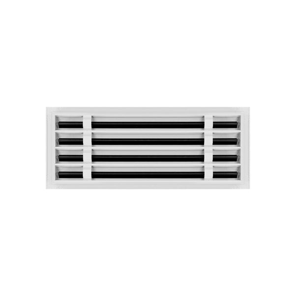 Back of 20x8 Modern Air Vent Cover White - 20x8 Standard Linear Slot Diffuser White - Texas Buildmart