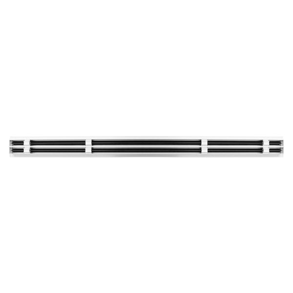 Back of 48 Inch 2 slot Linear Air Vent Cover White - 48 Inch 2 slot Linear Diffuser White - Texas Buildmart