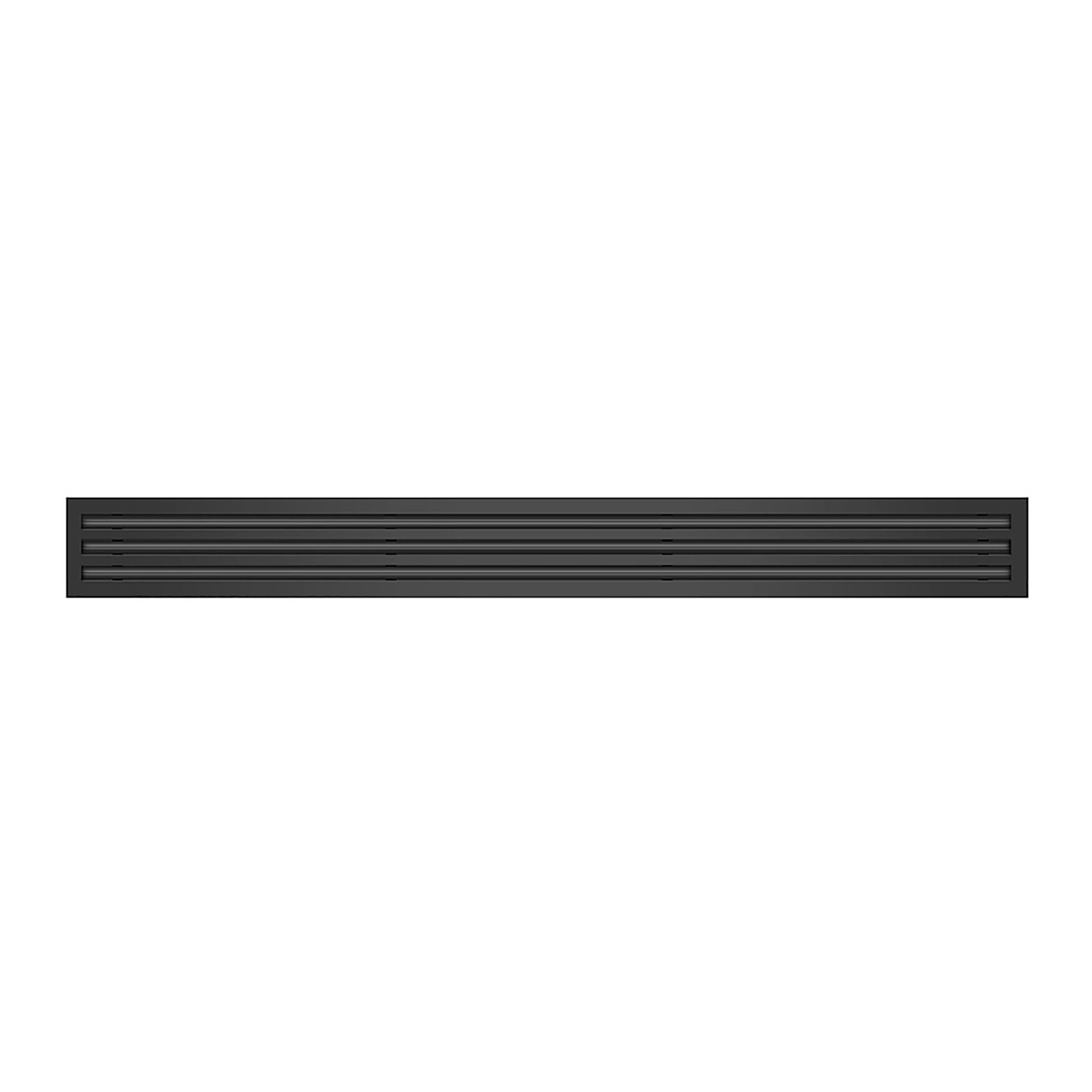 Front of 42 Inch 3 Slot Linear Air Vent Cover Black - 42 Inch 3 Slot Linear Diffuser Black - Texas Buildmart