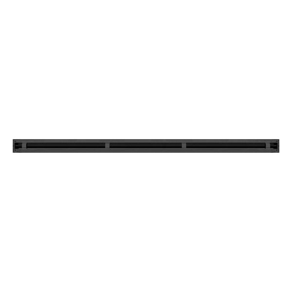 Back of 48 Inch 1 Slot Linear Air Vent Cover Black - 48 Inch 1 Slot Linear Diffuser Black - Texas Buildmart