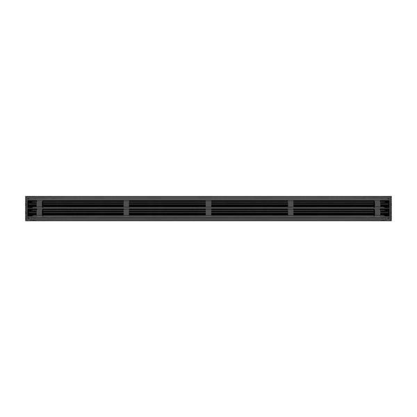 Back of 60 Inch 2 slot Linear Air Vent Cover Black - 60 Inch 2 slot Linear Diffuser Black - Texas Buildmart