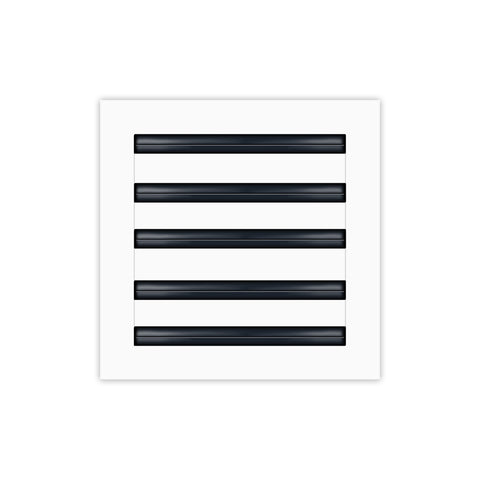 BUILDMART - 10x10 White Modern Air Vent Cover - Decorative White Air Vent - Standard Linear Slot Diffuser - Register Grille for Ceiling, Walls & Floors - Texas Buildmart