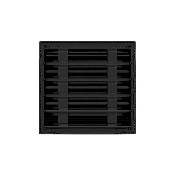 Back of 10x10 Modern Air Vent Cover Black - 10x10 Standard Linear Slot Diffuser Black - Texas Buildmart