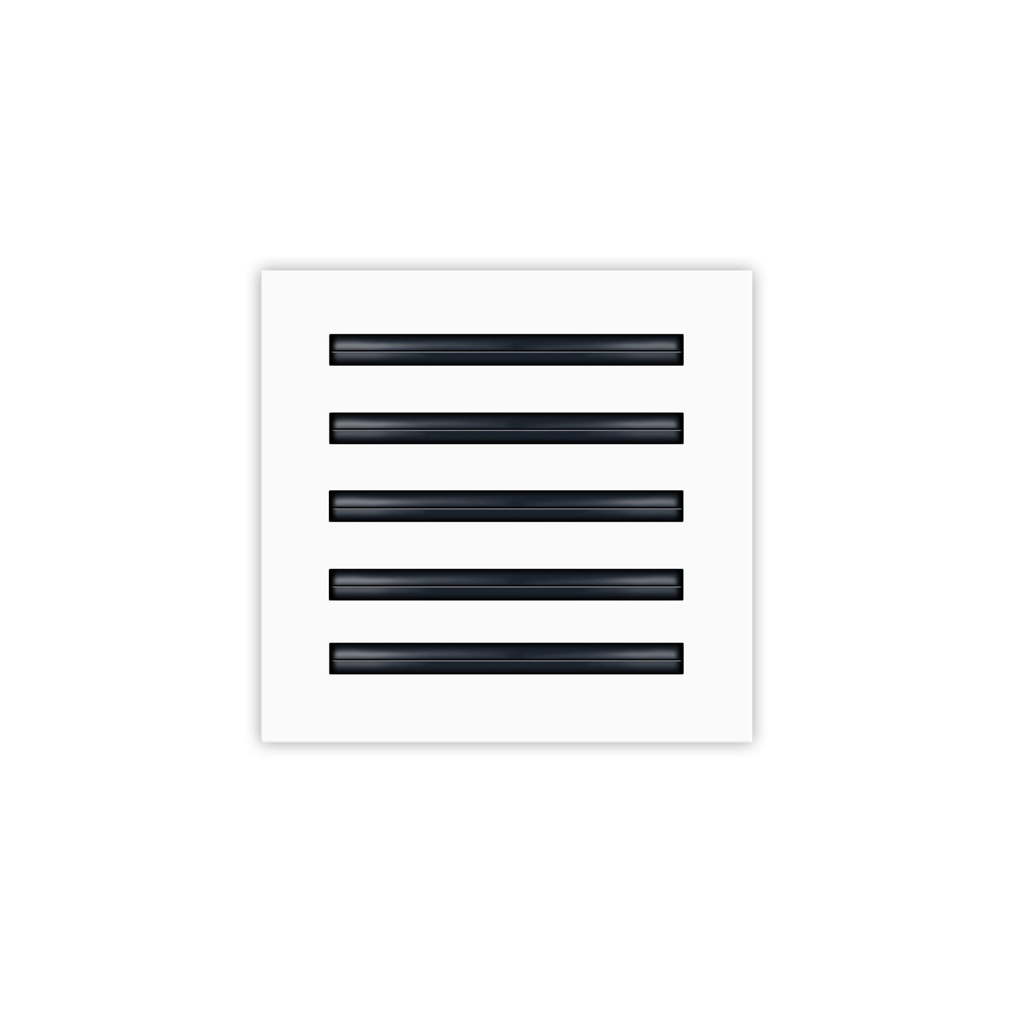 Front of 10x10 Modern Air Vent Cover White - 10x10 Standard Linear Slot Diffuser White - Texas Buildmart