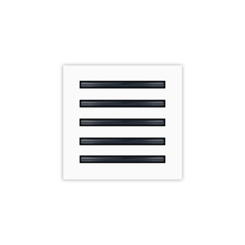 BUILDMART - 10x10 White Modern Air Vent Cover - Decorative White Air Vent - Standard Linear Slot Diffuser - Register Grille for Ceiling, Walls & Floors - Texas Buildmart