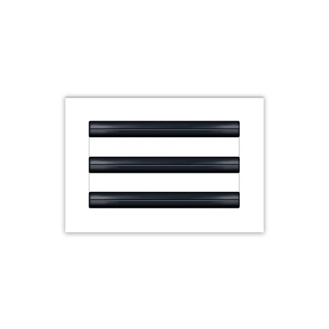 BUILDMART - 10x6 White Modern AC Vent Cover - Decorative Air Vent - Standard Linear Slot Diffuser - Register Grille for Ceiling, Walls & Floors - Texas Buildmart