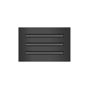 Front of 10x6 Modern Air Vent Cover Black - 10x6 Standard Linear Slot Diffuser Black - Texas Buildmart