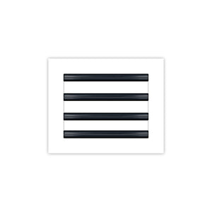 BUILDMART - 10x8 White Modern AC Vent Cover - Decorative Air Vent - Standard Linear Slot Diffuser - Register Grille for Ceiling, Walls & Floors - Texas Buildmart