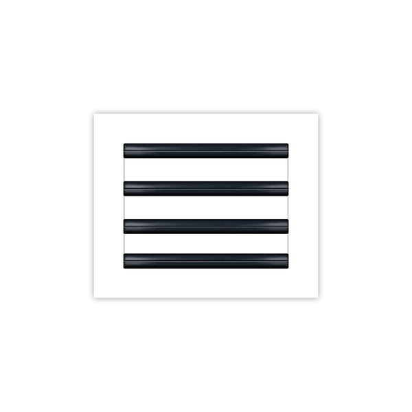 BUILDMART - 10x8 White Modern AC Vent Cover - Decorative Air Vent - Standard Linear Slot Diffuser - Register Grille for Ceiling, Walls & Floors - Texas Buildmart