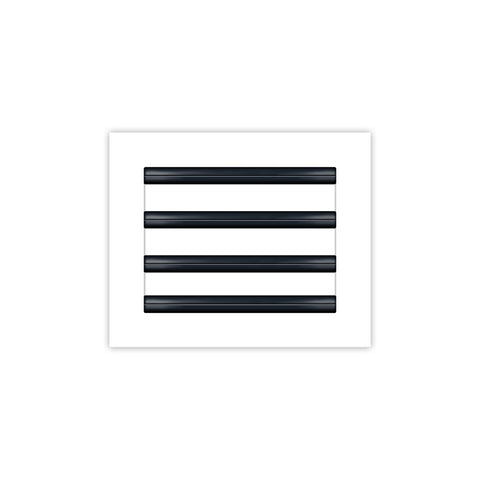 BUILDMART - 10x8 White Modern AC Vent Cover - Decorative Air Vent - Standard Linear Slot Diffuser - Register Grille for Ceiling, Walls & Floors - Texas Buildmart