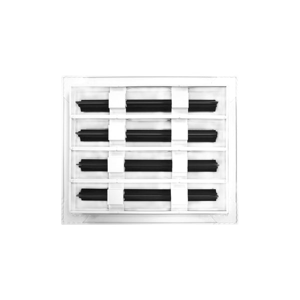 Back of 10x8 Modern Air Vent Cover White - 10x8 Standard Linear Slot Diffuser White - Texas Buildmart