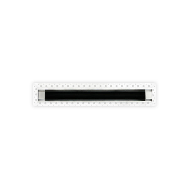 BUILDMART - 12" Mud-In Linear Slot Diffuser - 1 Slot -  Air Vent Cover - Drywall MUD IN White Air Vent - MUD Linear Slot Diffuser - Register Grille for Ceiling and Walls - Texas Buildmart