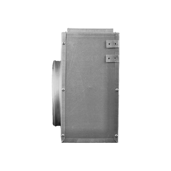 Side of 12 Inch 3 Slot Linear Slot Plenum Box - Linear Slot Diffuser Plenum - Texas Buildmart - AC Vent Covers - Linear Plenum Box