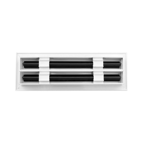 Back of 12 Inch 2 Slot Linear Air Vent Cover White - 12 Inch 2 Slot Linear Diffuser White - Texas Buildmart