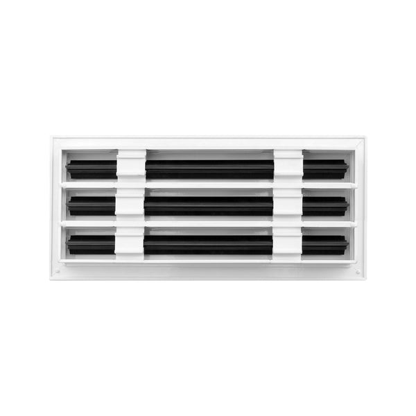 Back of 12 Inch 3 Slot Linear Air Vent Cover White - 12 Inch 3 Slot Linear Diffuser White - Texas Buildmart