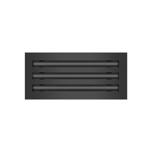 Front of 12 Inch 3 Slot Linear Air Vent Cover Black - 12 Inch 3 Slot Linear Diffuser Black - Texas Buildmart