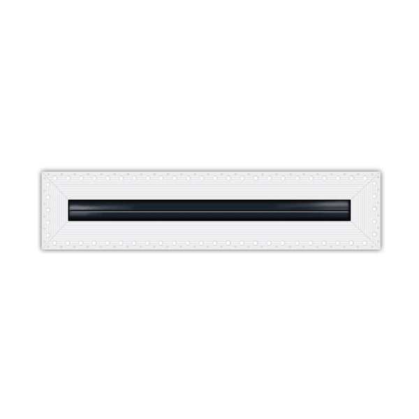 BUILDMART - 12" Mud-In Linear Slot Diffuser - 1 Slot -  Air Vent Cover - Drywall MUD IN White Air Vent - MUD Linear Slot Diffuser - Register Grille for Ceiling and Walls - Texas Buildmart