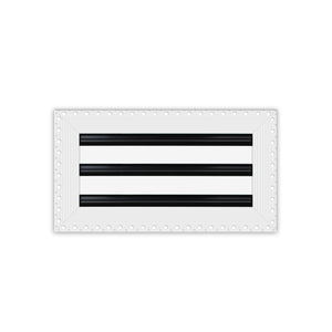 BUILDMART - 12x6 MUD-IN Air Vent Cover - Drywall MUD IN White Air Vent - MUD Linear Slot Diffuser - Register Grille for Ceiling and Walls - Texas Buildmart