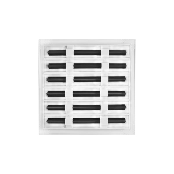 Back of 12x12 Modern Air Vent Cover White - 12x12 Standard Linear Slot Diffuser White - Texas Buildmart