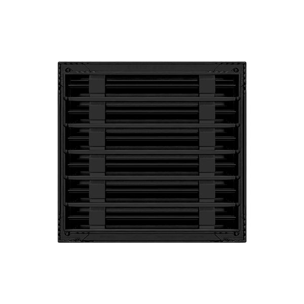 Back of 12x12 Modern Air Vent Cover Black - 12x12 Standard Linear Slot Diffuser Black - Texas Buildmart