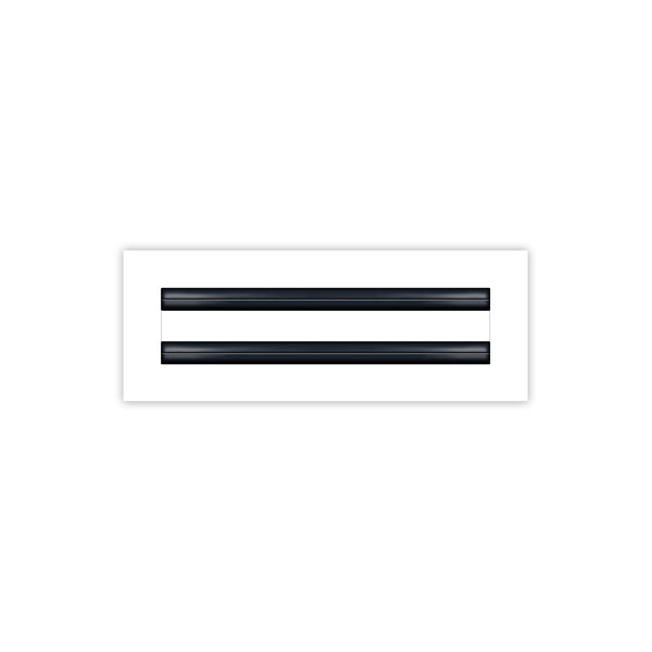 BUILDMART - 12x4 White Modern AC Vent Cover - Decorative Air Vent - Standard Linear Slot Diffuser - Register Grille for Ceiling, Walls & Floors - Texas Buildmart