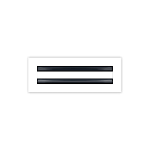 BUILDMART - 12x4 White Modern AC Vent Cover - Decorative Air Vent - Standard Linear Slot Diffuser - Register Grille for Ceiling, Walls & Floors - Texas Buildmart