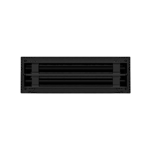 Back of 12x4 Modern Air Vent Cover Black - 12x4 Standard Linear Slot Diffuser Black - Texas Buildmart