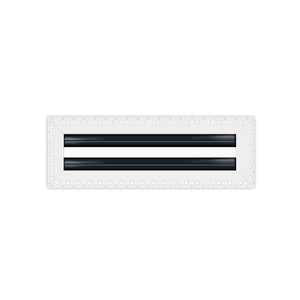 BUILDMART - 12" Mud-In Linear Slot Diffuser - 2 Slot -  Air Vent Cover - Drywall MUD IN White Air Vent - MUD Linear Slot Diffuser - Register Grille for Ceiling and Walls - Texas Buildmart