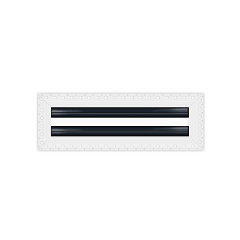 BUILDMART - 12" Linear Slot Diffuser - 2 Slot - Mud In Air Vent Cover - Drywall Mud-in White Air Vent - Mud Linear Slot Diffuser - Register Grille for Ceiling and Walls - Texas Buildmart