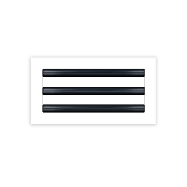 BUILDMART - 12x6 White Modern AC Vent Cover - Decorative Air Vent - Standard Linear Slot Diffuser - Register Grille for Ceiling, Walls & Floors - Texas Buildmart