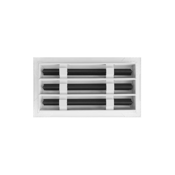 Back of 12x6 Modern Air Vent Cover White - 12x6 Standard Linear Slot Diffuser White - Texas Buildmart