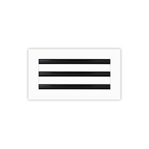 Front of 12x6 Modern Air Vent Cover White - 12x6 Standard Linear Slot Diffuser White - Texas Buildmart