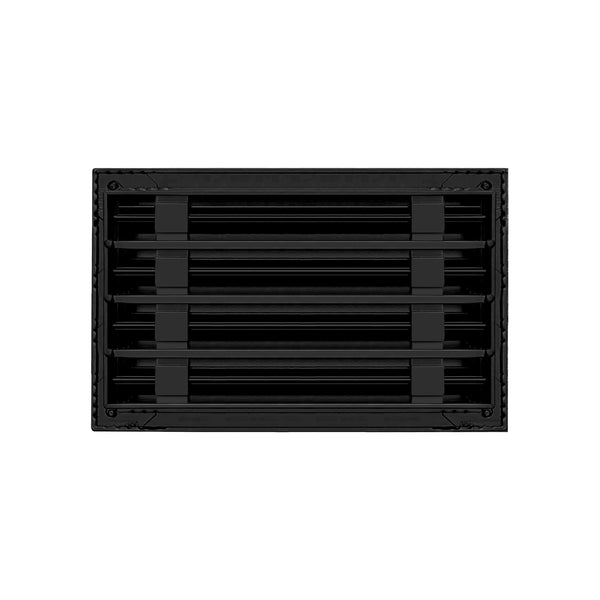 Back of 12x8 Modern Air Vent Cover Black - 12x8 Standard Linear Slot Diffuser Black - Texas Buildmart