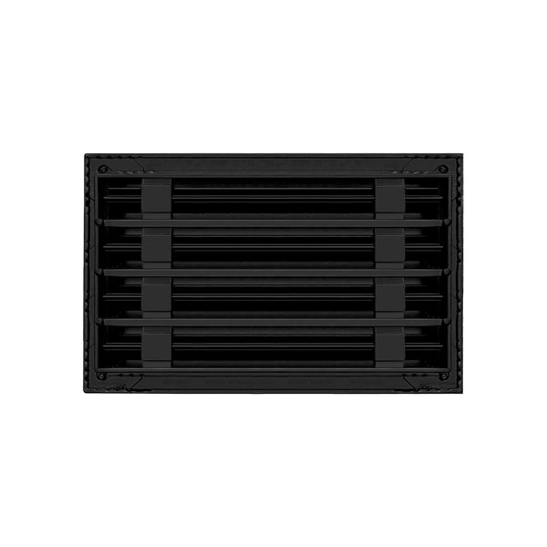 BUILDMART - 12x8 Black Modern AC Vent Cover - Decorative Air Vent - Standard Linear Slot Diffuser - Register Grille for Ceiling, Walls & Floors - Texas Buildmart