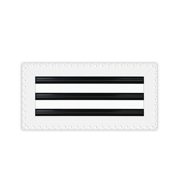 BUILDMART - 14x6 MUD-IN Air Vent Cover - Drywall MUD IN White Air Vent - MUD Linear Slot Diffuser - Register Grille for Ceiling and Walls - Texas Buildmart