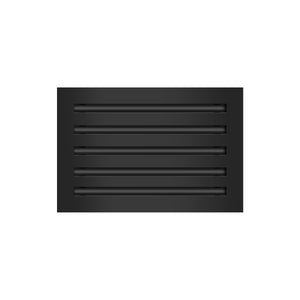 Front of 14x10 Modern Air Vent Cover Black - 14x10 Standard Linear Slot Diffuser Black - Texas Buildmart