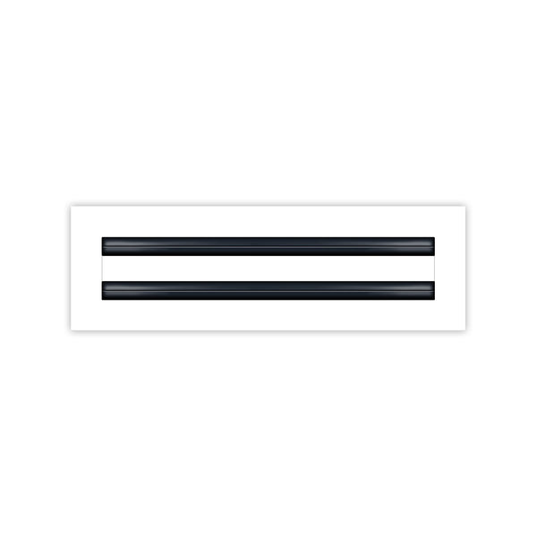 BUILDMART - 14x4 White Modern AC Vent Cover - Decorative Air Vent - Standard Linear Slot Diffuser - Register Grille for Ceiling, Walls & Floors - Texas Buildmart