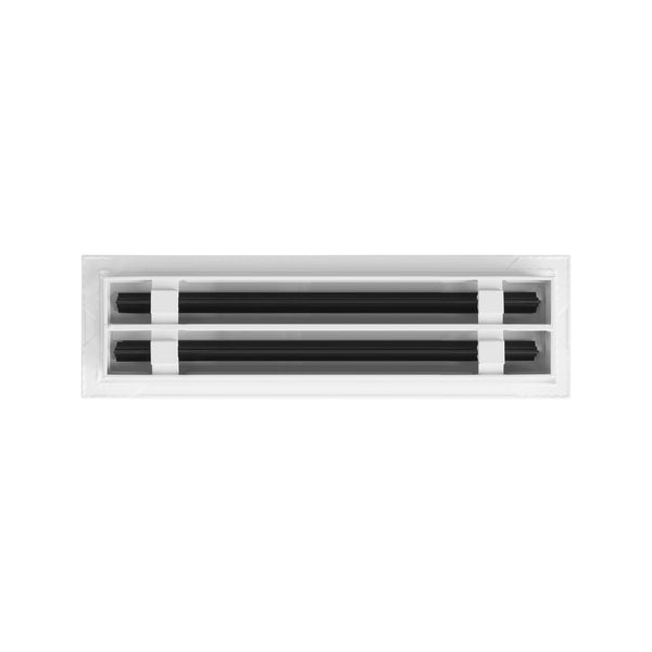 Back of 14x4 Modern Air Vent Cover White - 14x4 Standard Linear Slot Diffuser White - Texas Buildmart