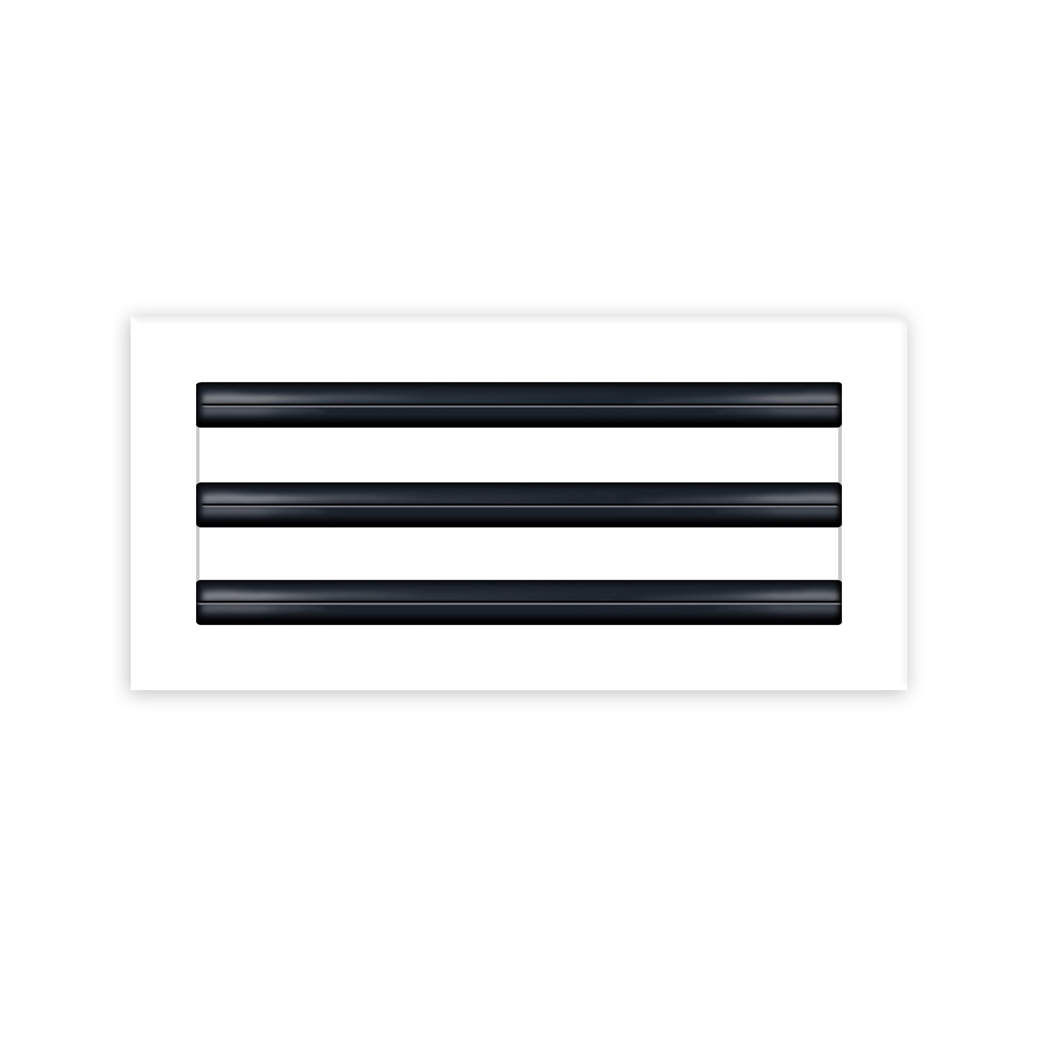 Front of 14x6 Modern Air Vent Cover White - 14x6 Standard Linear Slot Diffuser White - Texas Buildmart