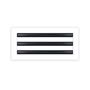 Front of 14x6 Modern Air Vent Cover White - 14x6 Standard Linear Slot Diffuser White - Texas Buildmart