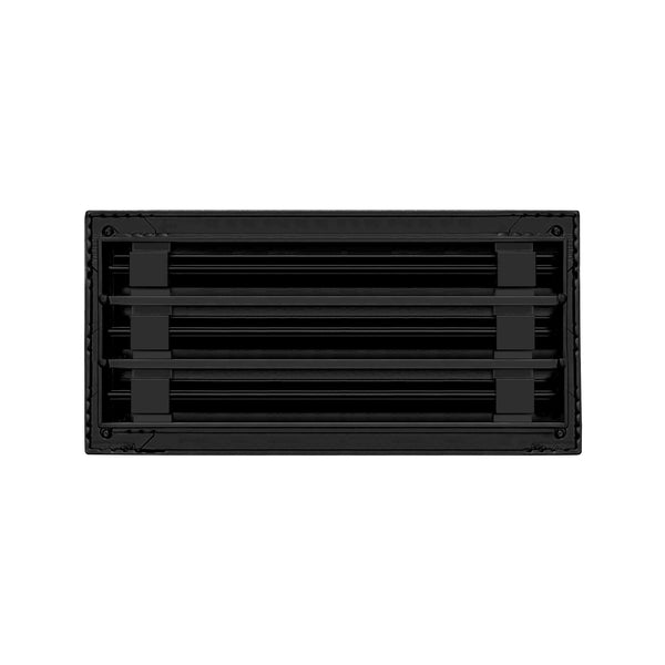 Back of 14x6 Modern Air Vent Cover Black - 14x6 Standard Linear Slot Diffuser Black - Texas Buildmart