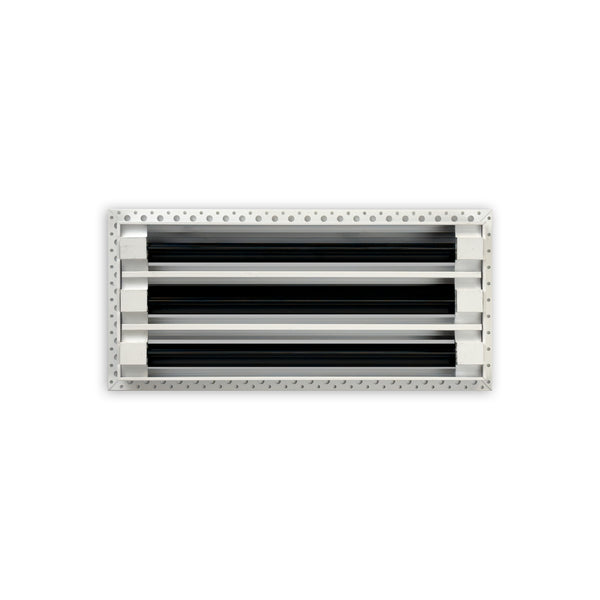 BUILDMART - 14x6 MUD-IN Air Vent Cover - Drywall MUD IN White Air Vent - MUD Linear Slot Diffuser - Register Grille for Ceiling and Walls - Texas Buildmart