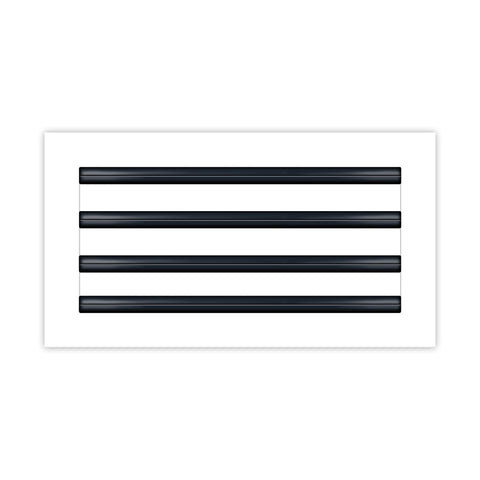 BUILDMART - 14x8 White Modern AC Vent Cover - Decorative Air Vent - Standard Linear Slot Diffuser - Register Grille for Ceiling, Walls & Floors - Texas Buildmart