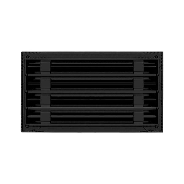 Back of 14x8 Modern Air Vent Cover Black - 14x8 Standard Linear Slot Diffuser Black - Texas Buildmart