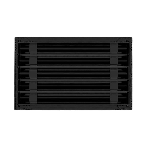 Back of 16x10 Modern Air Vent Cover Black - 16x10 Standard Linear Slot Diffuser Black - Texas Buildmart
