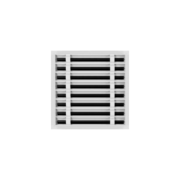 Back of 16x16 Modern Air Vent Cover White - 16x16 Standard Linear Slot Diffuser White - Texas Buildmart