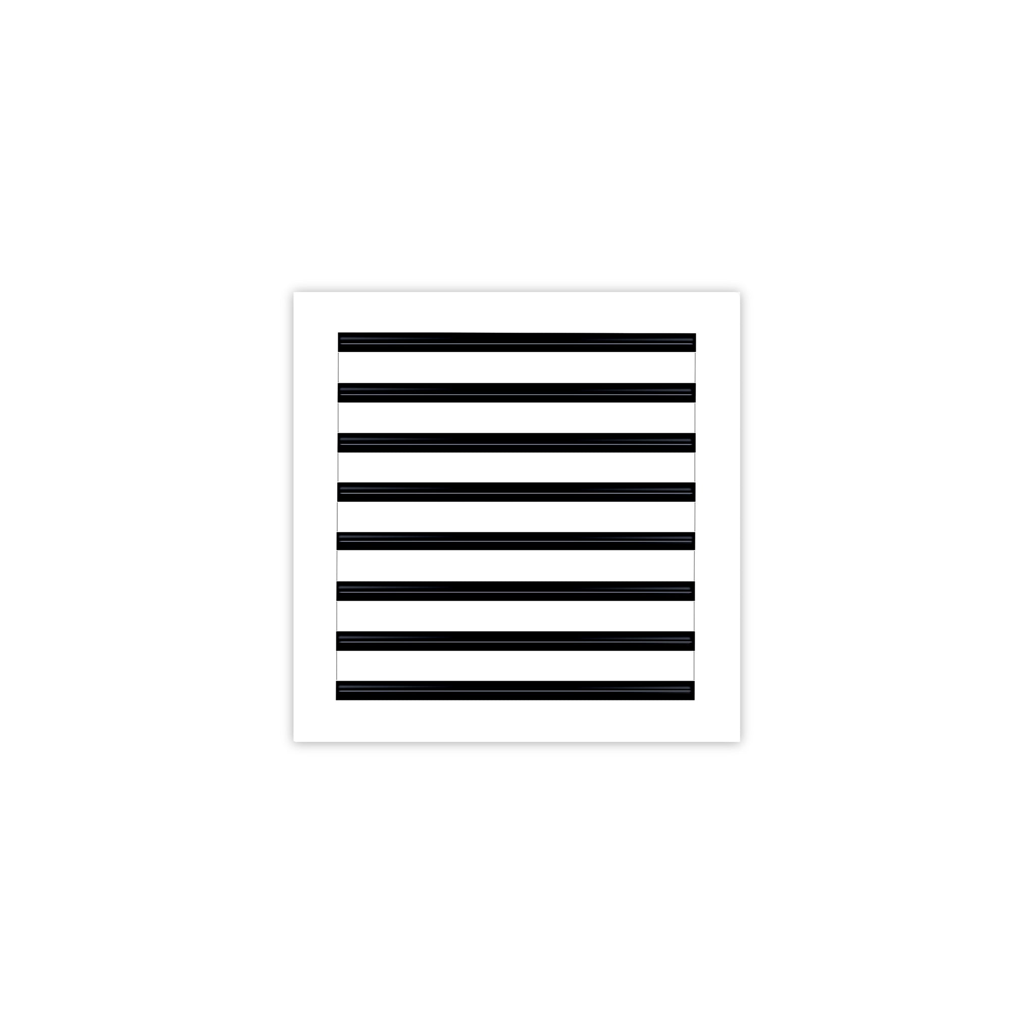 Front of 16x16 Modern Air Vent Cover White - 16x16 Standard Linear Slot Diffuser White - Texas Buildmart